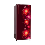 Midea 190 L 2 Star Direct Cool Refrigerator (Wine Flower, Handle) MRD190D2HPCW