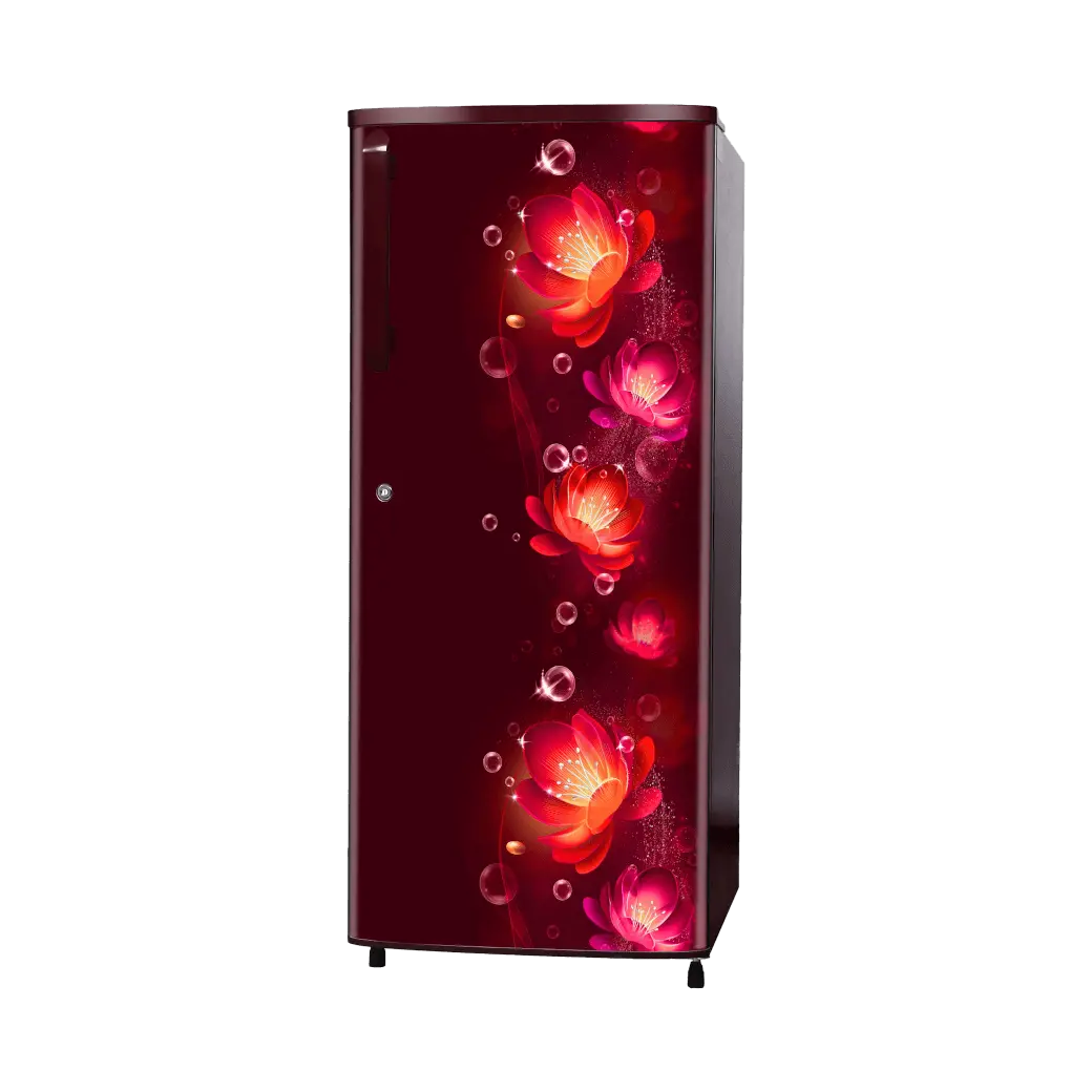 Midea 190 L 2 Star Direct Cool Refrigerator (Wine Flower, Handle) MRD190D2HPCW