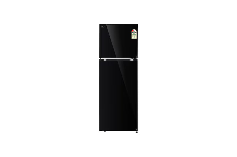 LG 343L 2 Star Double Door Refrigerator, Convertible, Smart Diagnosis™, Black Mirror Finish, GL-S382SBMY
