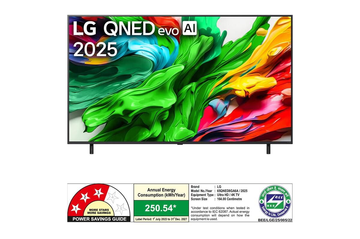 LG 164cm (65) 4K QNED 8GA MiniLED Smart TV with α8 AI Processor 4K Gen2, FILMMAKER MODE ™, AI Picture Pro with Dolby Vision & Atmos (65QNED8GA6A) 2025