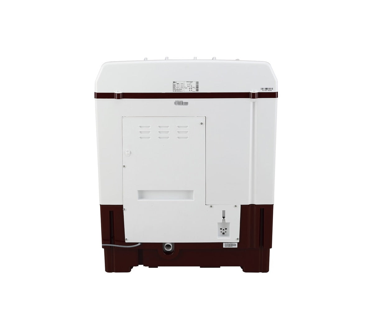 LG 8Kg Semi Automatic Top Load Washing Machine, Roller Jet Pulsator + Soak, Burgundy (P8035SRAZA)