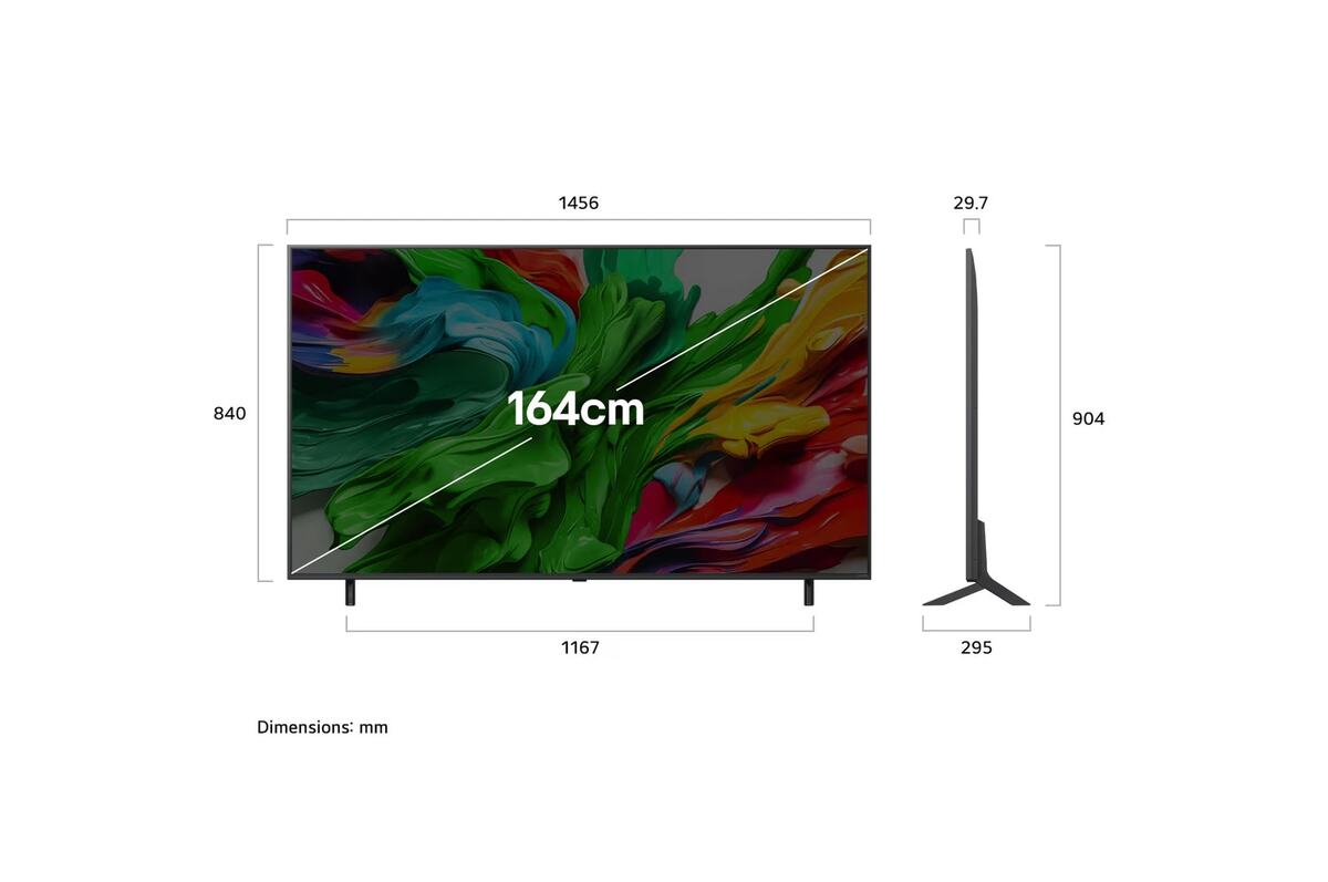 LG 164cm (65) 4K QNED 8GA MiniLED Smart TV with α8 AI Processor 4K Gen2, FILMMAKER MODE ™, AI Picture Pro with Dolby Vision & Atmos (65QNED8GA6A) 2025