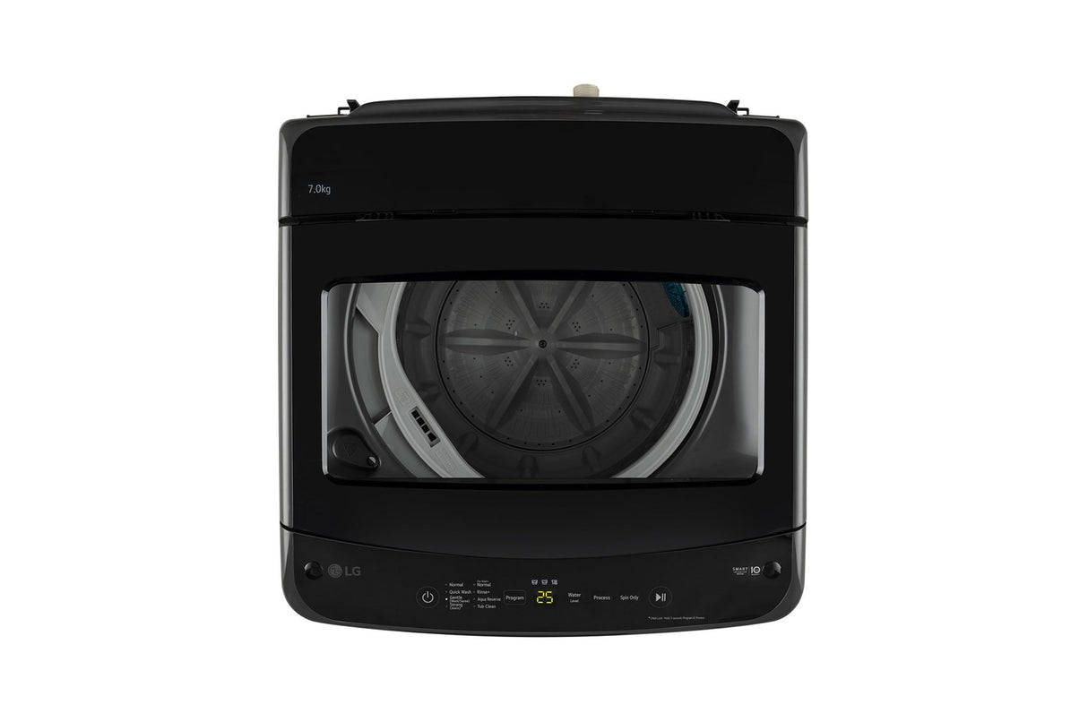 LG 7 kg 5 Star Inverter Fully Automatic Top Load Washing Machine (Smart Diagnosis, Middle Black,T70VBMB4ZD)