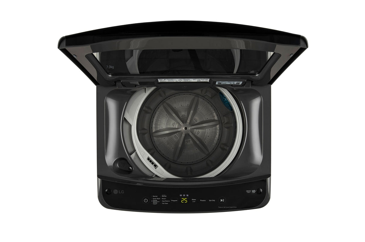 LG 7 kg 5 Star Inverter Fully Automatic Top Load Washing Machine (Smart Diagnosis, Middle Black,T70VBMB4ZD)
