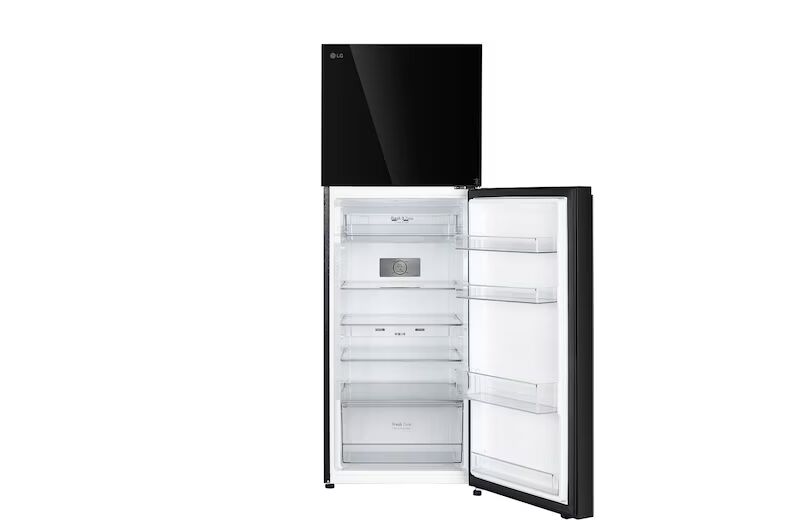 LG 343L 2 Star Double Door Refrigerator, Convertible, Smart Diagnosis™, Black Mirror Finish, GL-S382SBMY