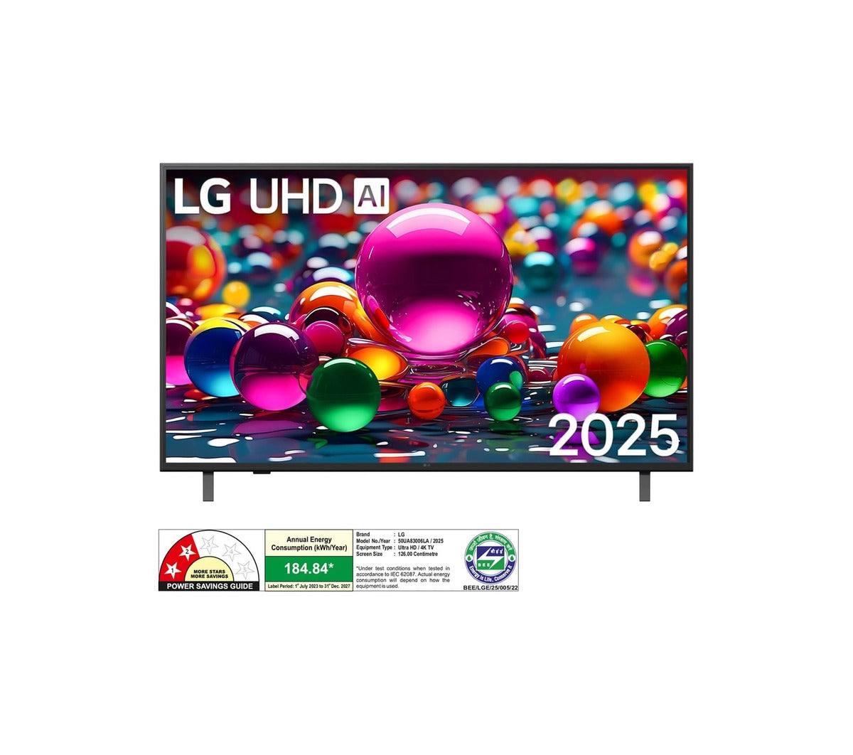 LG 126 cm (50) 4K UHD AI TV), α7 AI Processor Gen8, FILMMAKER MODE™, with Dolby Atmos  (50UA83006LA) 2025