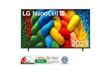LG 139cm (55) NANO 85A Smart TV with α7 AI Processor 4K Gen8, Filmmaker Mode with Dolby Atmos (55NANO85A6A) 2025