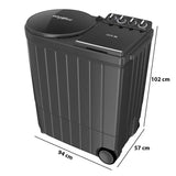 Whirlpool 11Kg Semi-Automatic Top Loading Washing Machine (ACE XL 11 DMIX GRAPHITE GREY)