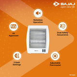Stay cozy with Bajaj RHX-2: 800W - Reliable room heating in white.