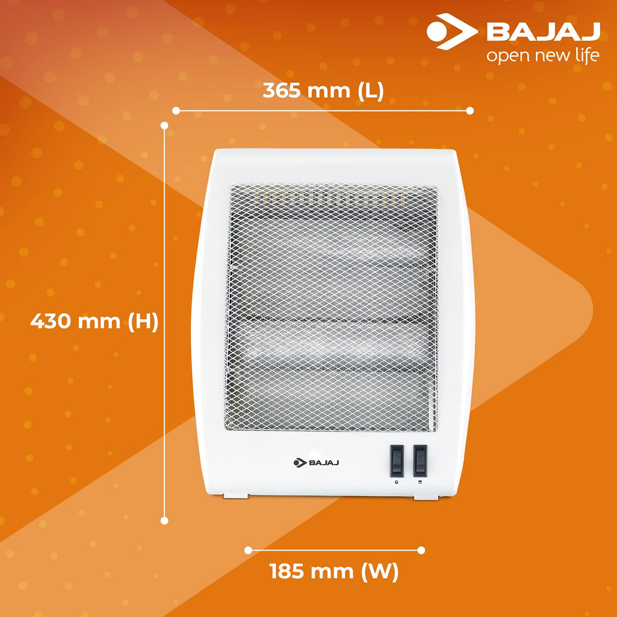Efficient warmth: Bajaj RHX-2 800W - Portable solution for comfort.