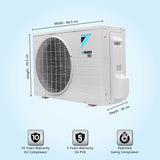 Top Air Conditioner: Daikin 2.02T 3 Star Inverter Split AC - Copper, PM 2.5 Filter, White.