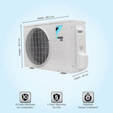 Top Air Conditioner: Daikin 1.5T 5 Star Inverter AC - Copper, PM 2.5 Filter, White.