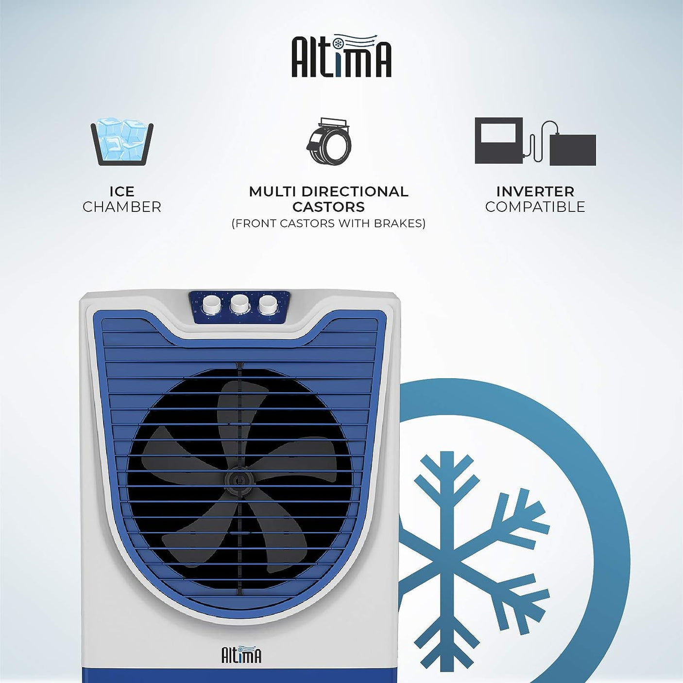 Pure comfort: Havells Altima 70L Desert Cooler. Powerful, Honeycomb Pads, Dark Teal. Superior cooling.