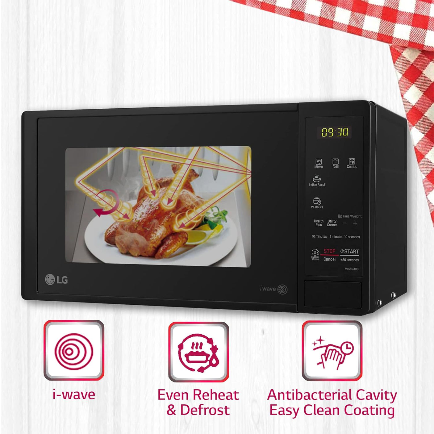 Oven Excellence: LG 20 L Grill Microwave (MH2044DB, Black)