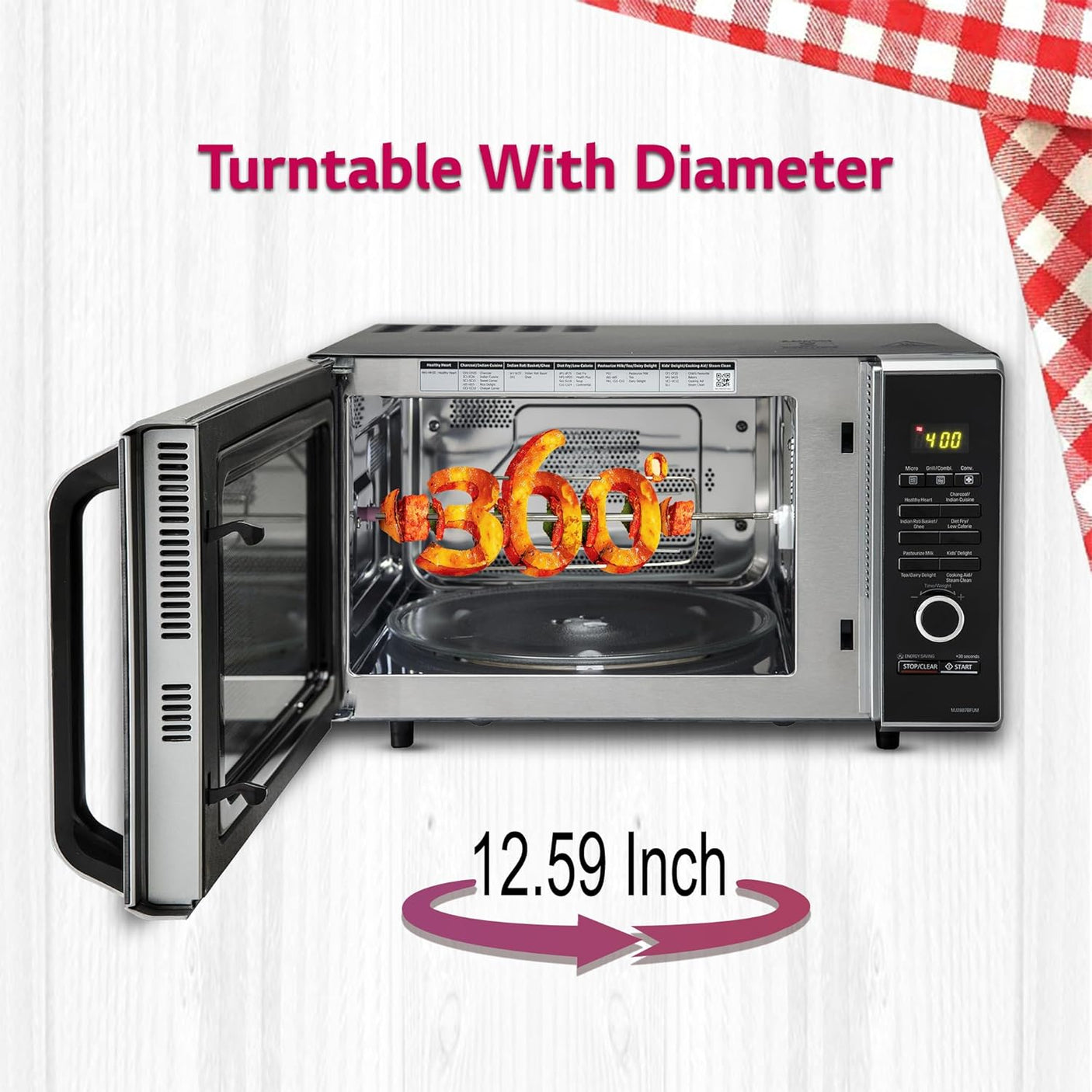 LG Microwave: 28L Charcoal Convection, Black - Superior Home Appliance