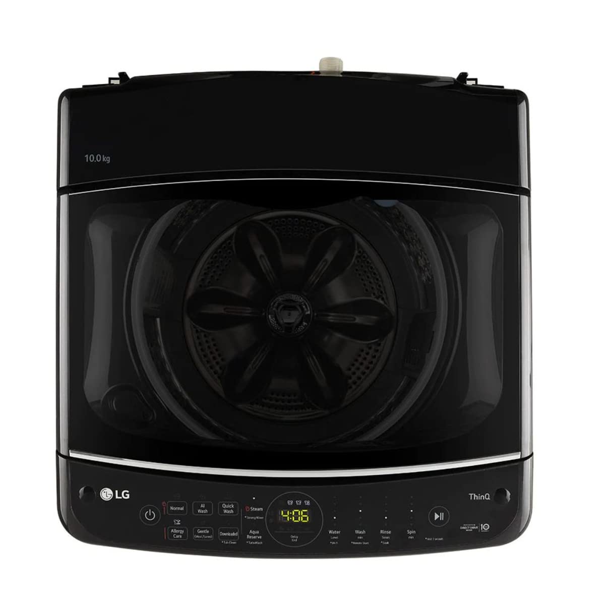 Washer Excellence: LG 10.0kg Inverter Wi-Fi Top Load Washer (Platinum Black)