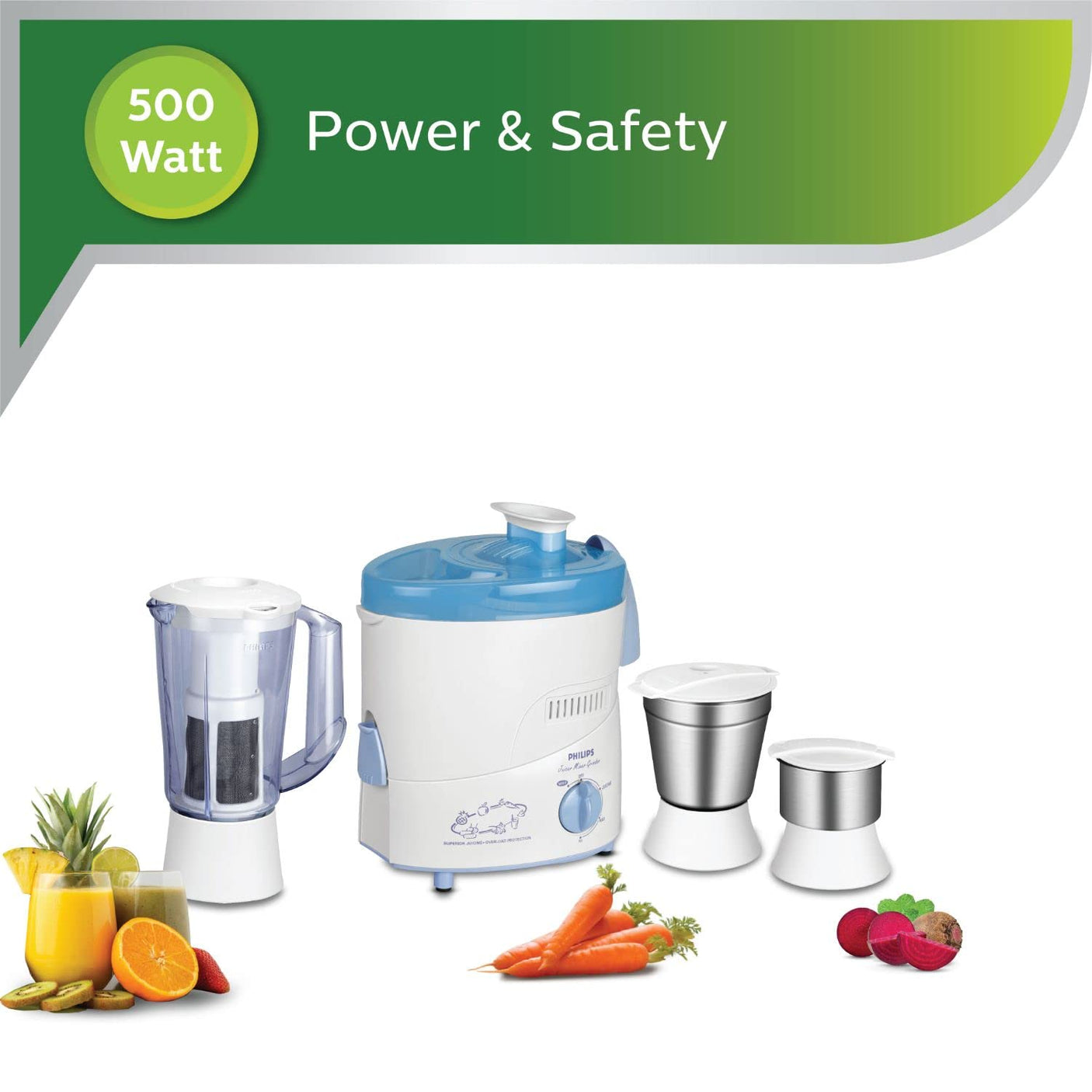 Versatile appliance: Philips HL1632 500W Juicer Mixer Grinder.