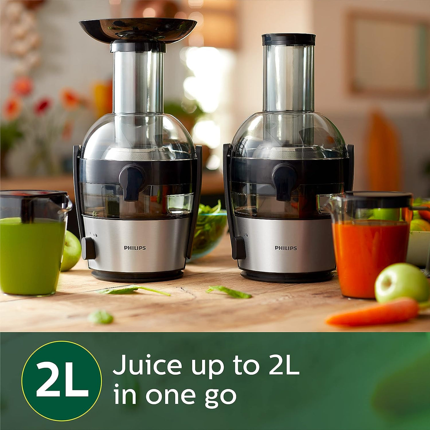 Create fresh delights with Philips HR1863/20: The ultimate juice maker.